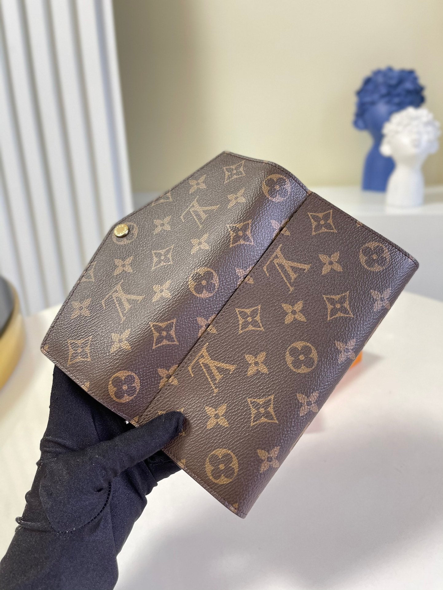 LV M60531 信封長夾-老花紅裡