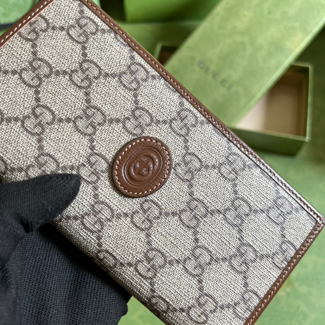 Gucci 經典老花長夾 男女同款
