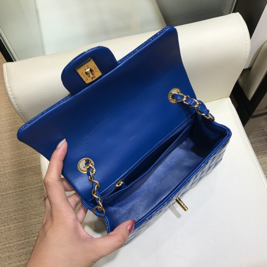 小香家-CF包 漆皮 金鍊 20cm