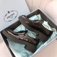 Prada鞋-Parda Loafers 亮皮三角銀字logo 厚底樂福鞋（黑色）