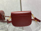 Dior Bobby-中號22cm-酒紅色牛皮