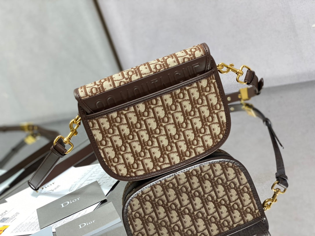 Dior-Bobby包 oblique系列秋冬 中號 咖啡棕
