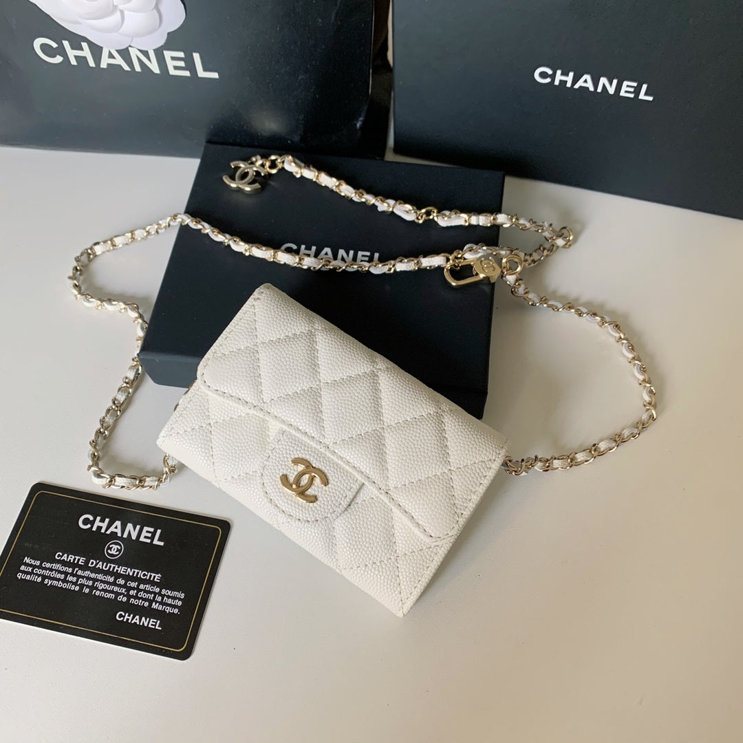 Chanel CF 鏈條零錢卡包