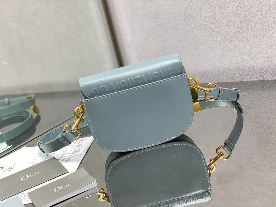 Dior Bobby-小號18cm-藍色牛皮