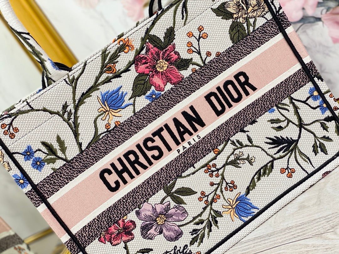 Dior Book Tote-小號36.5cm-月季花