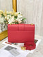 Dior 蒙田 30 Montaigne系列-24cm-牛皮手掌紋-紅色金扣