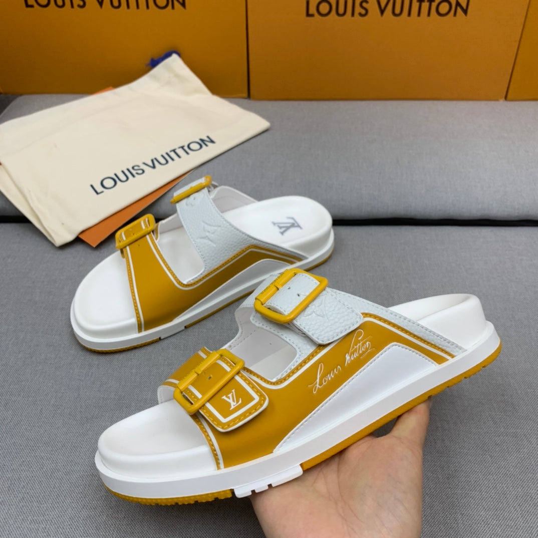 Lou-Trainer拖鞋 黃色