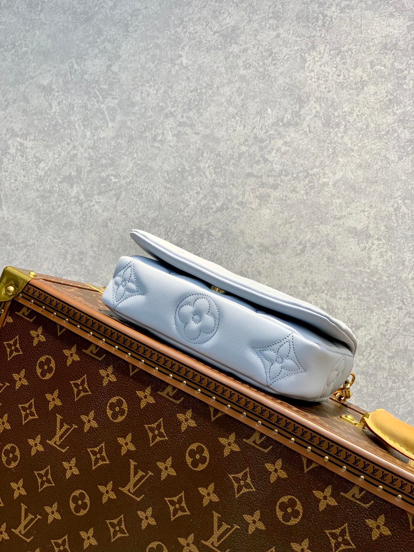M81399 路L家-Wallet on Strap 手袋 鏈條包 淺藍色