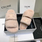 賽C家-羊皮LOGO羊毛拖鞋（尺碼35-39，40.41訂製）