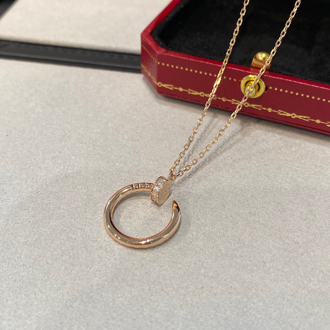 Cartier 釘子滿鑽項鍊