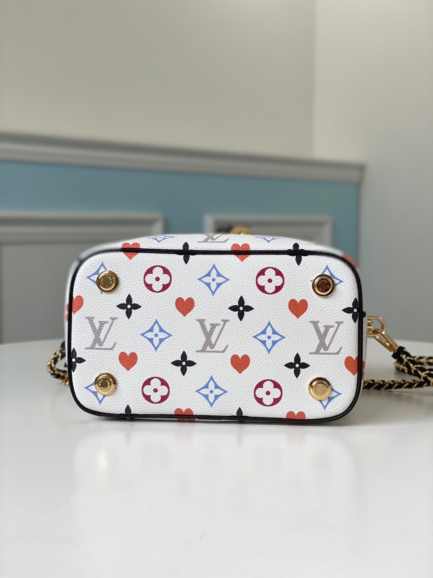 LV M57482 白彩撲克系列VANITY 中號手袋