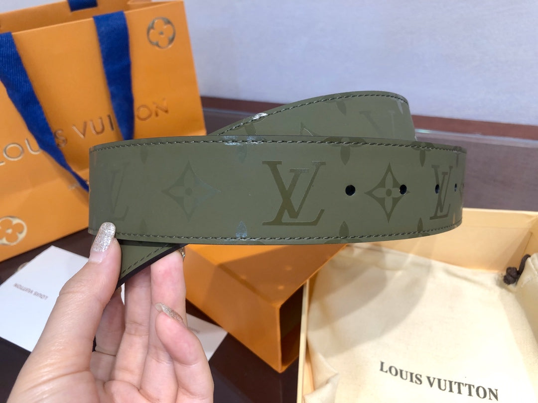路L家-綠色皮帶-4.0cm