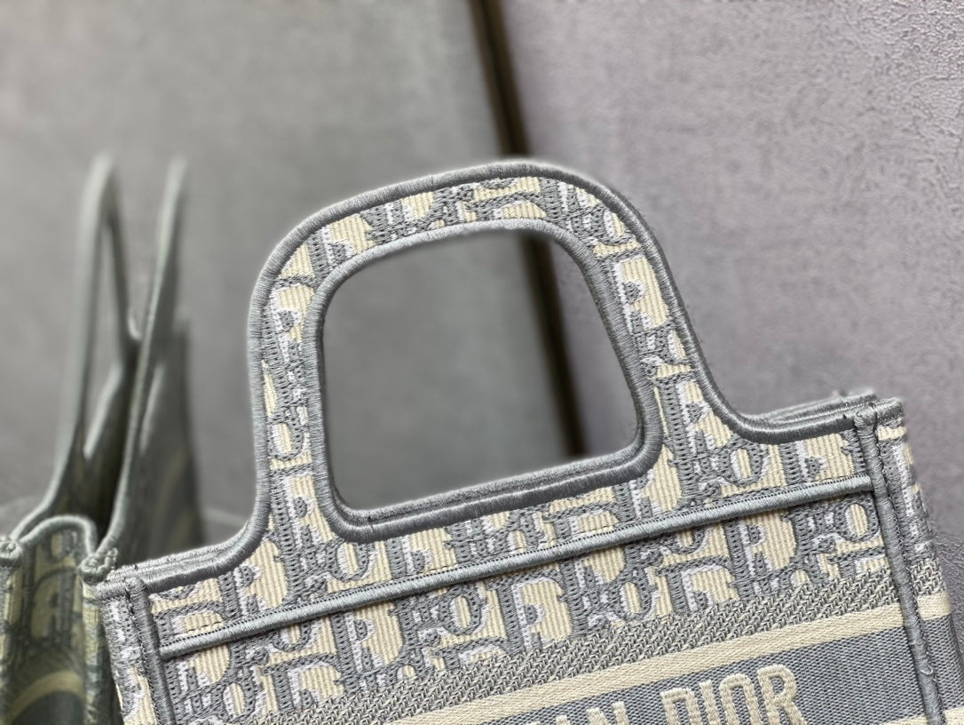 Dior Book Tote-Mini 23cm-灰色老花