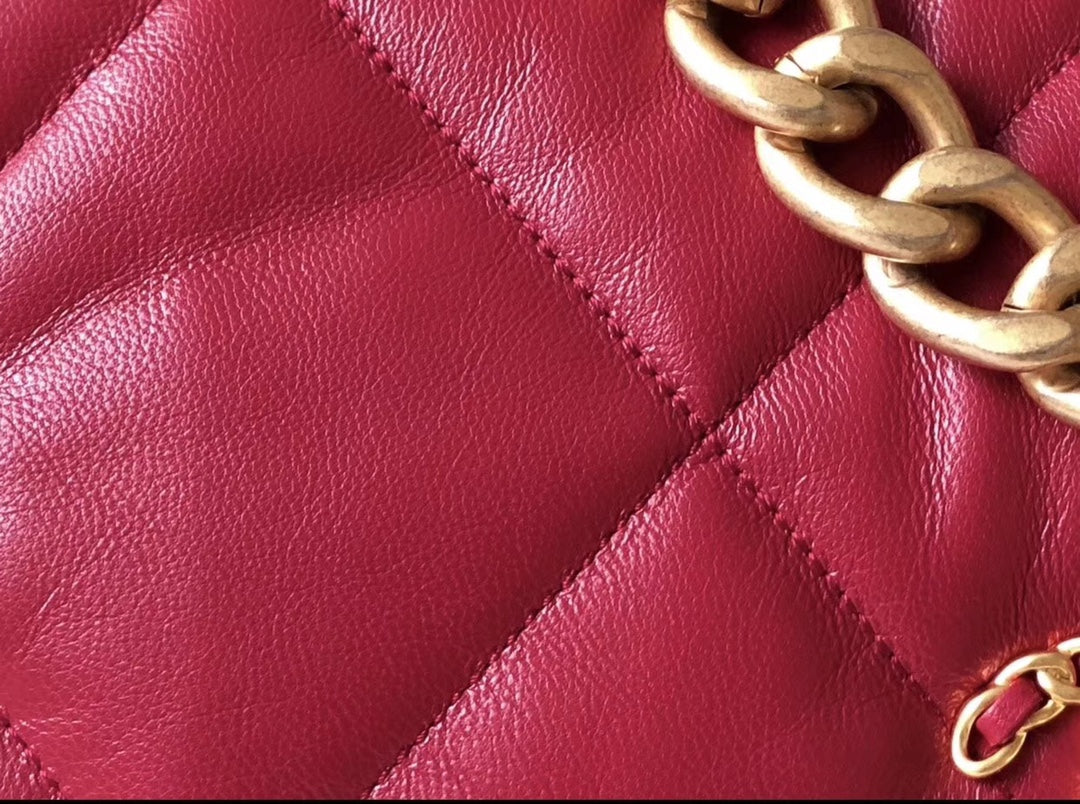 Chanel 19Bag-中號寶石紅
