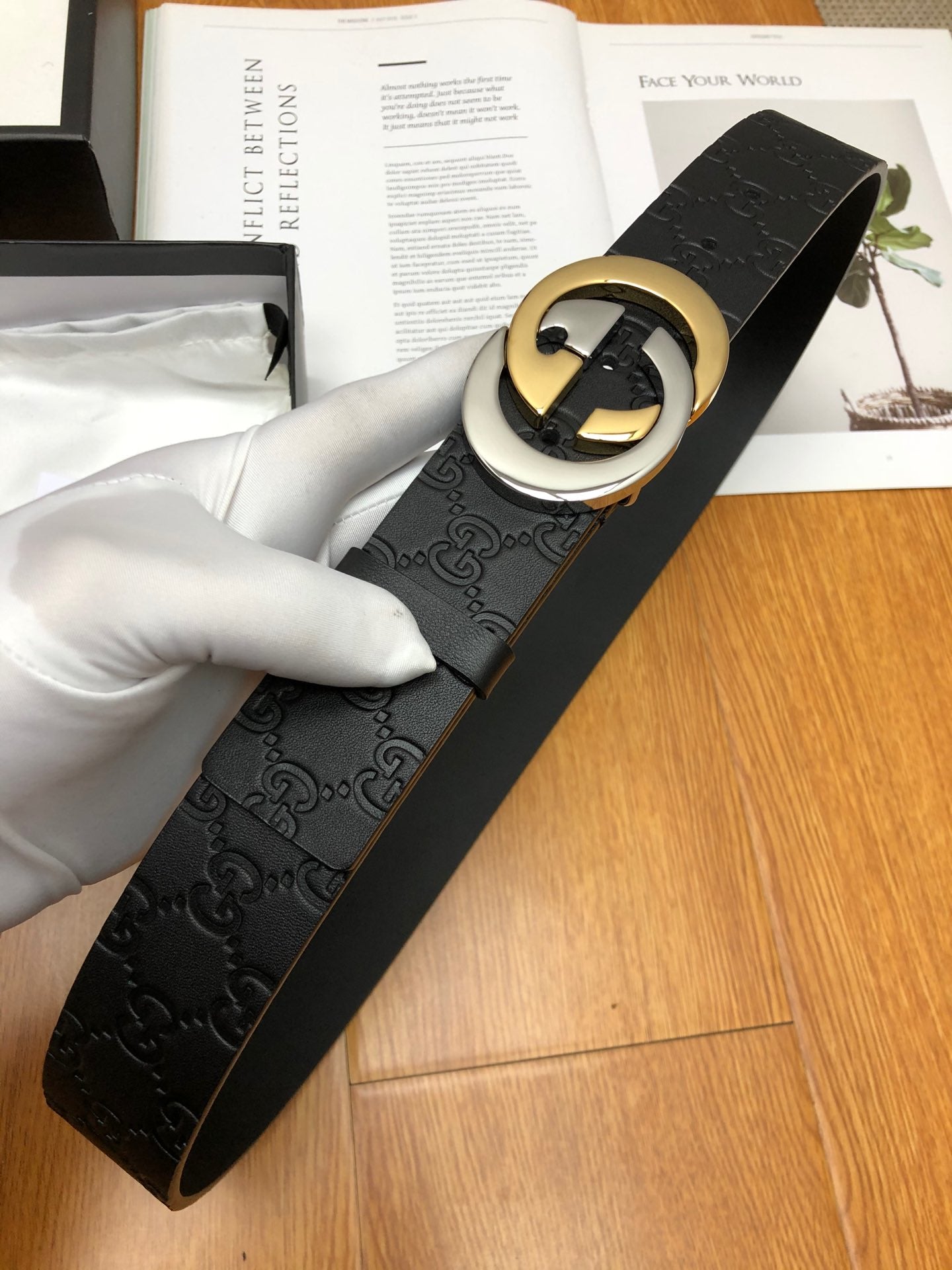 古G家-皮帶-3.8cm-男款