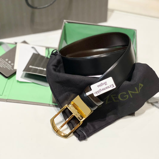 Ermenegildo Zegna-皮帶-3.5cm-男款