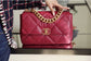 Chanel 19Bag-中號寶石紅