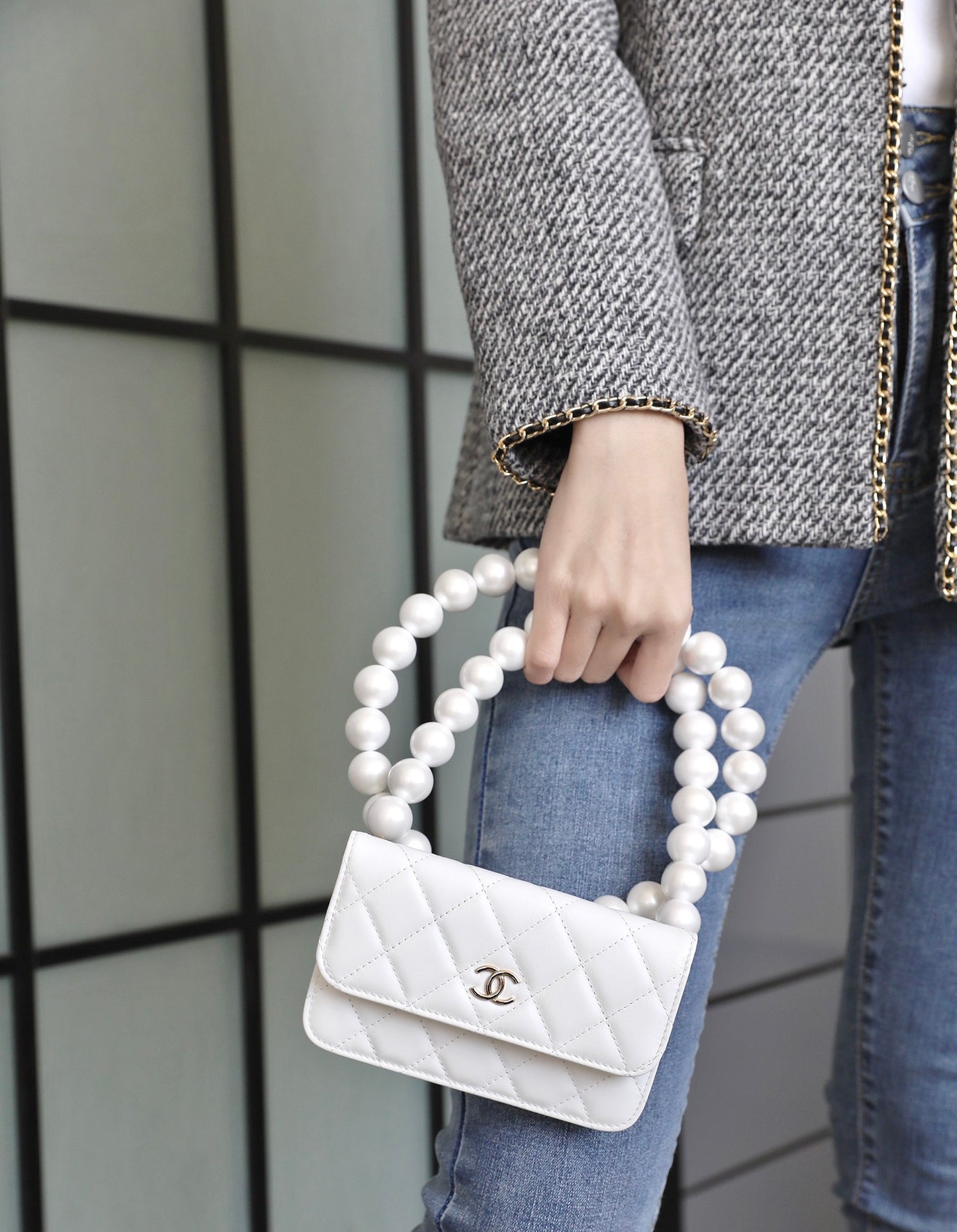 Chanel 珍珠鏈條小包