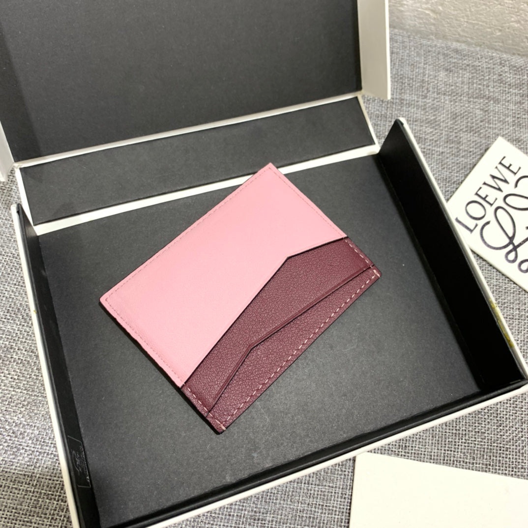 Loewe Plain Card Holder 多色拼接皮革卡包