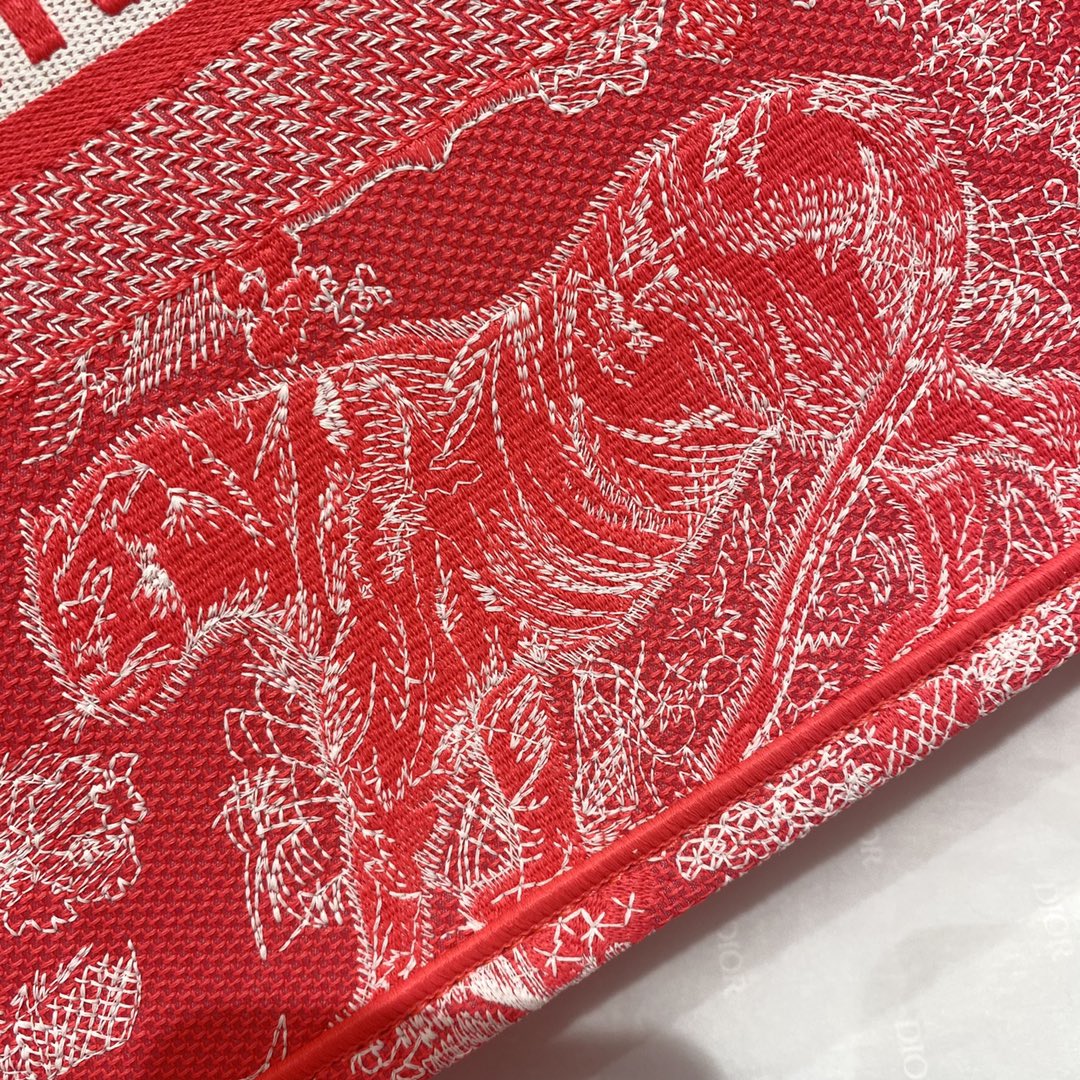 迪D家 Book Tote-中號36.5cm粉老虎