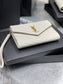 YSL_魚子醬手拿包-白色金扣