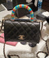 Chanel mini coco handle彩虹包-黑色