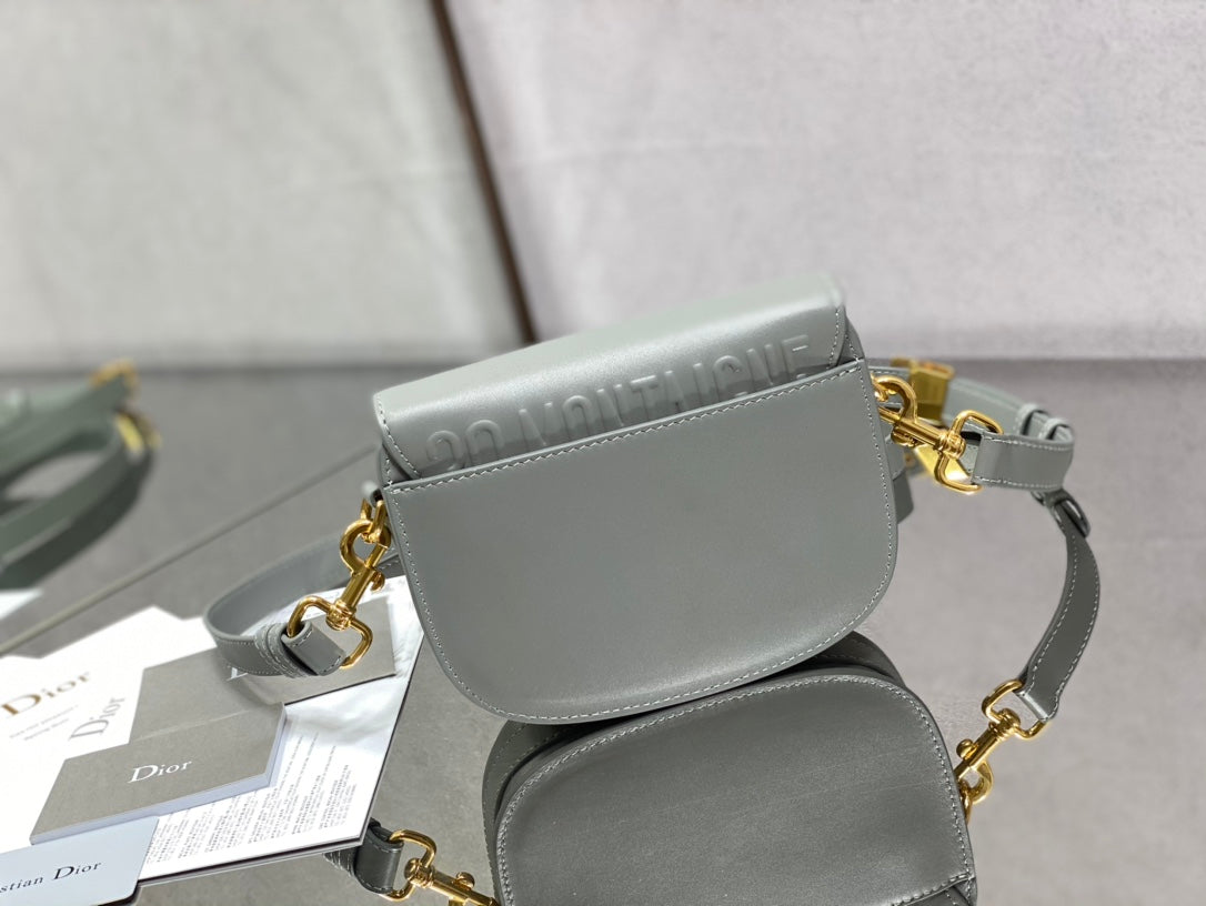 Dior Bobby-小號18cm-岩石灰牛皮