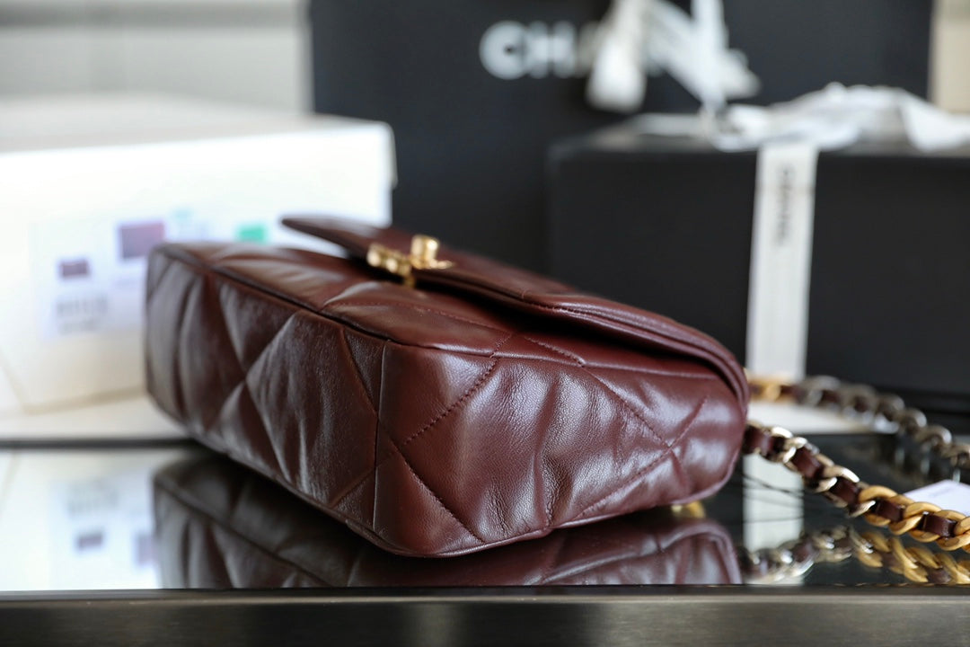 Chanel 19Bag-小號深棗紅
