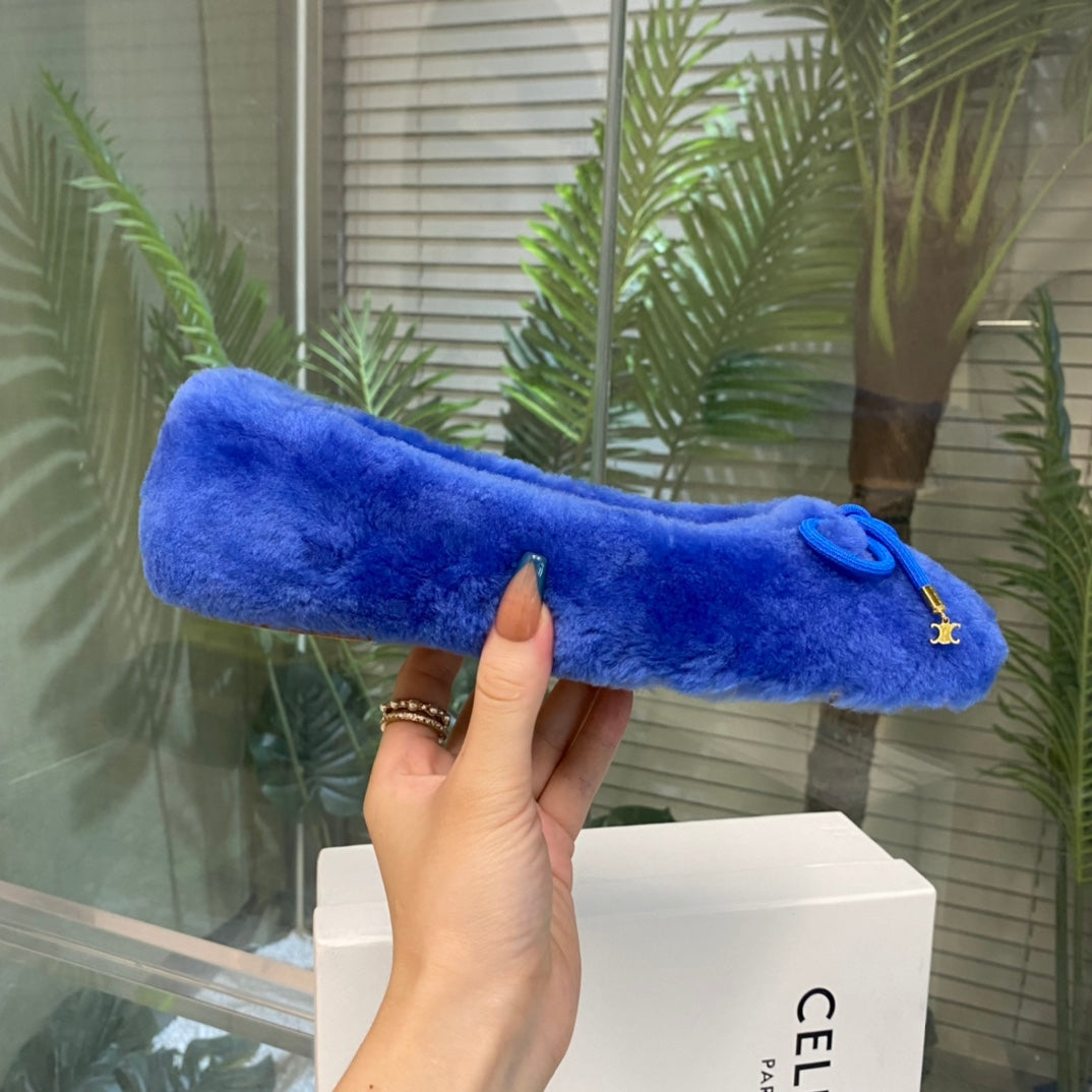 賽C家-22fw 秋冬新款小羊毛樂福鞋 凱旋門小吊墜