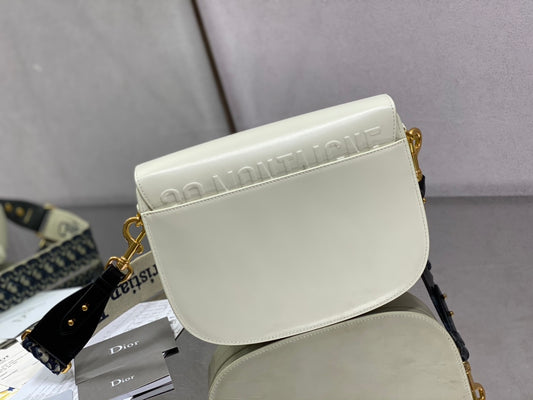 Dior Bobby-大號27cm-白色牛皮