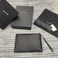 YSL 經典MONOGRAM中號絎縫皮革手包-黑色小牛皮銀扣