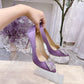 Manolo Blahnik-尖頭 高跟鞋 細跟鞋 紫色