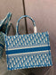 Dior Book Tote-小號36.5cm-淺藍老花