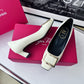 R方扣頭鞋-經典方跟鞋 4.5cm 白色