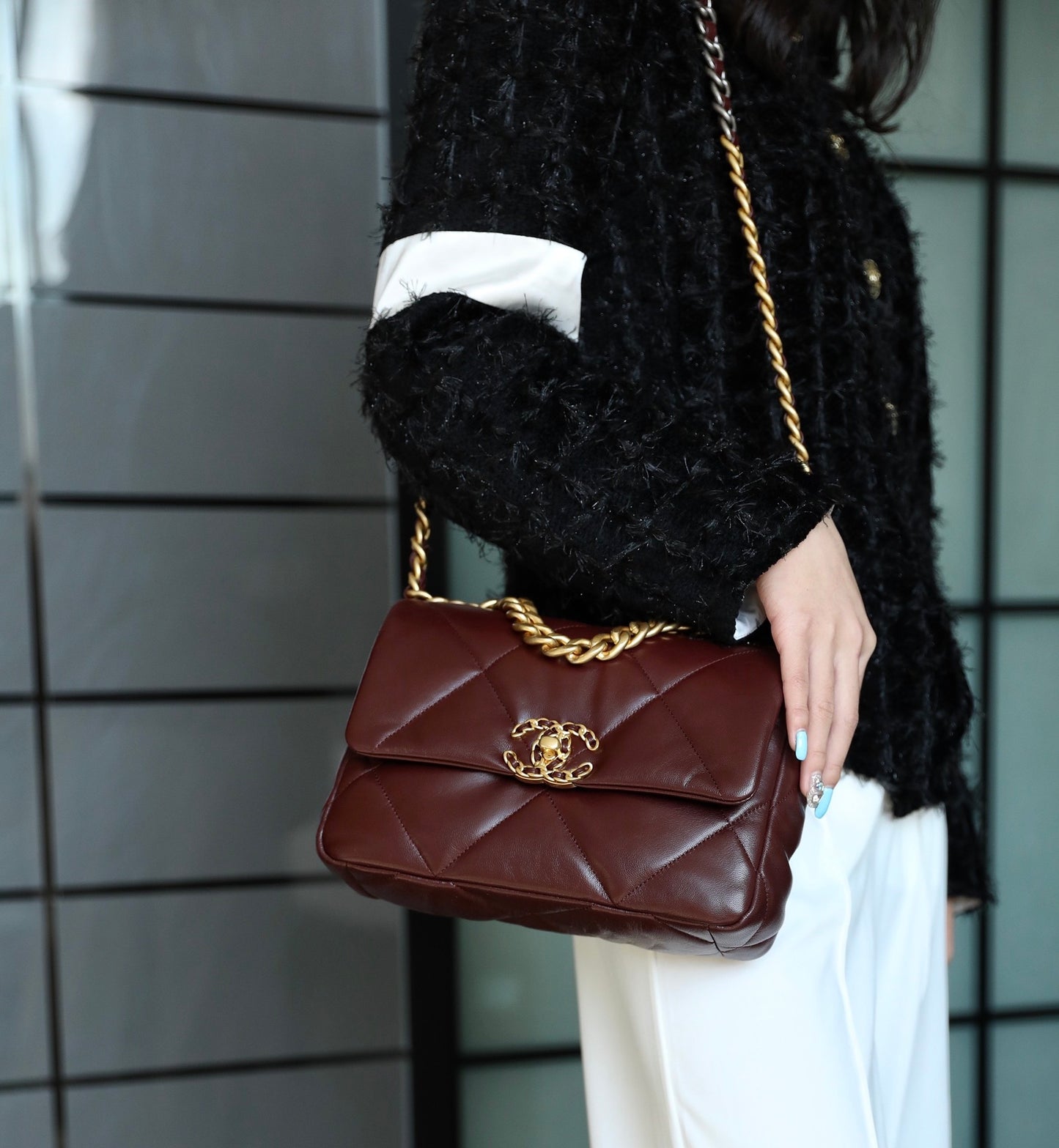 Chanel 19Bag-小號深棗紅