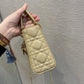 Dior-Mini Lady Dior手袋-三格黛妃-17cm-熔岩棕珐瑯扣