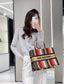 Dior Book Tote-小號36.5cm-多色條紋