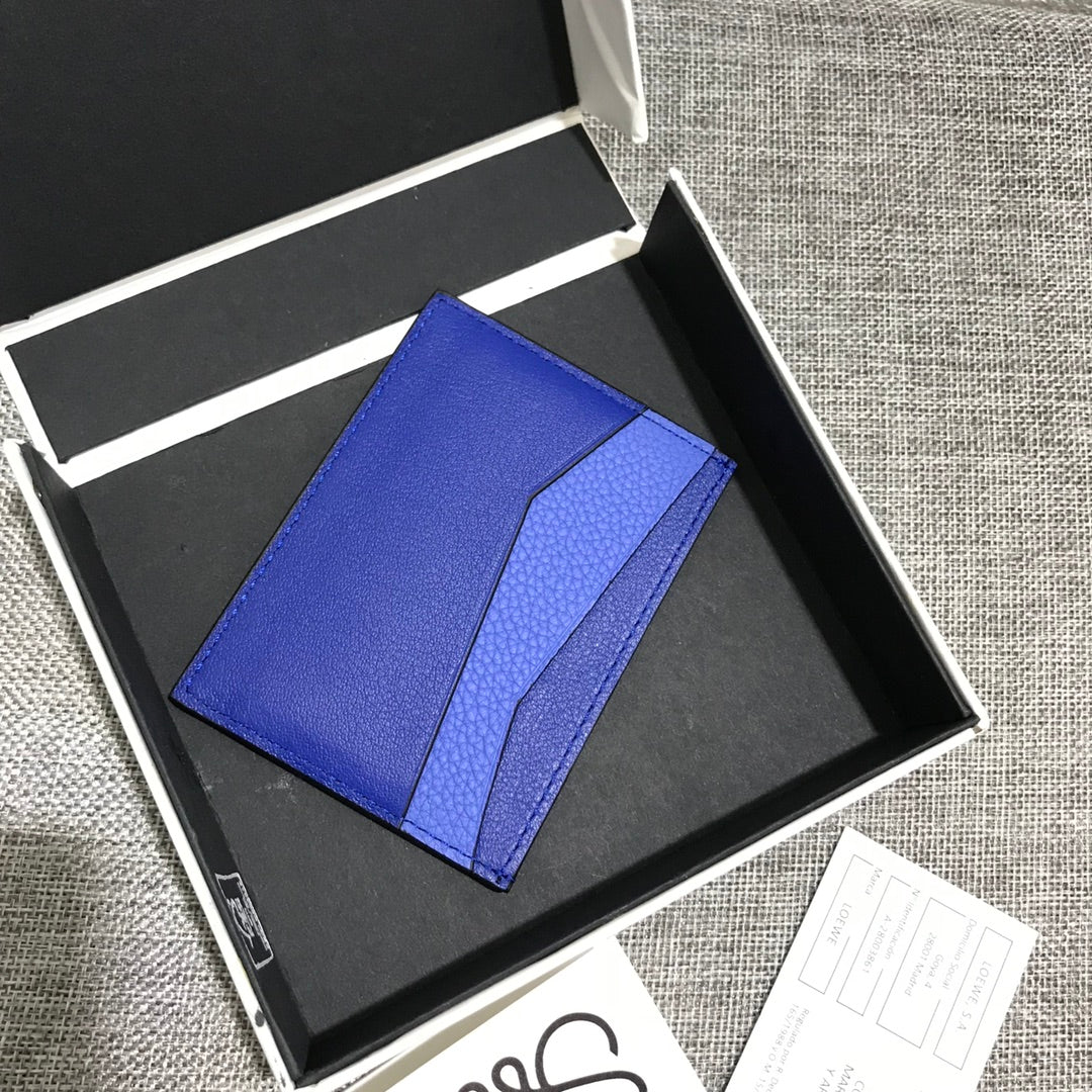 Loewe Plain Card Holder 多色拼接皮革卡包