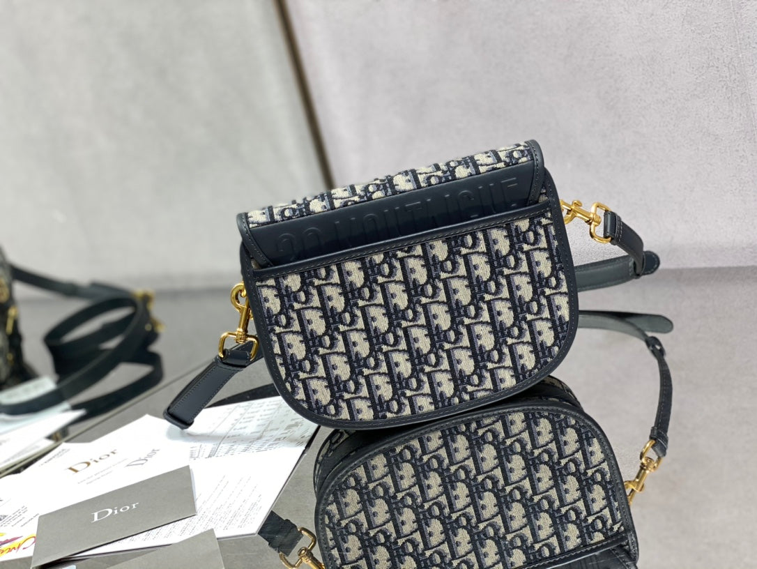 Dior-Bobby包 oblique系列秋冬 中號 經典藍布