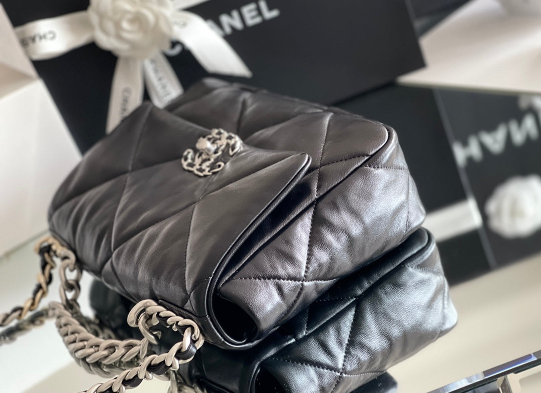 小香家-2022早春系列 19Bag  黑色銀扣 小號