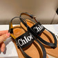Chloe鞋-Chloe Woody Logo 涼鞋（黑）