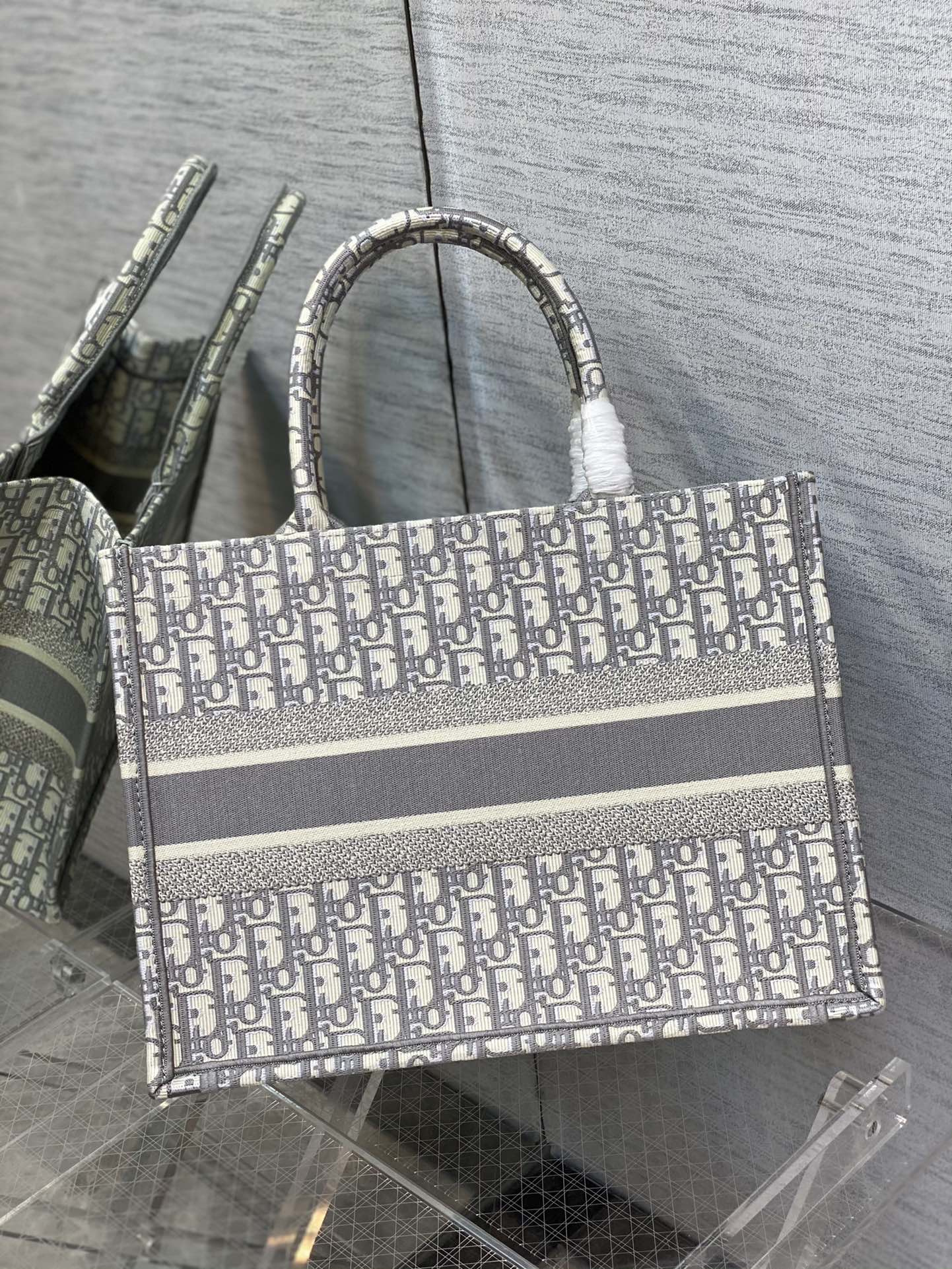 Dior Book Tote-大號41.5cm-灰色老花