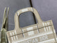 Dior Book Tote-Mini 23cm-米白條紋