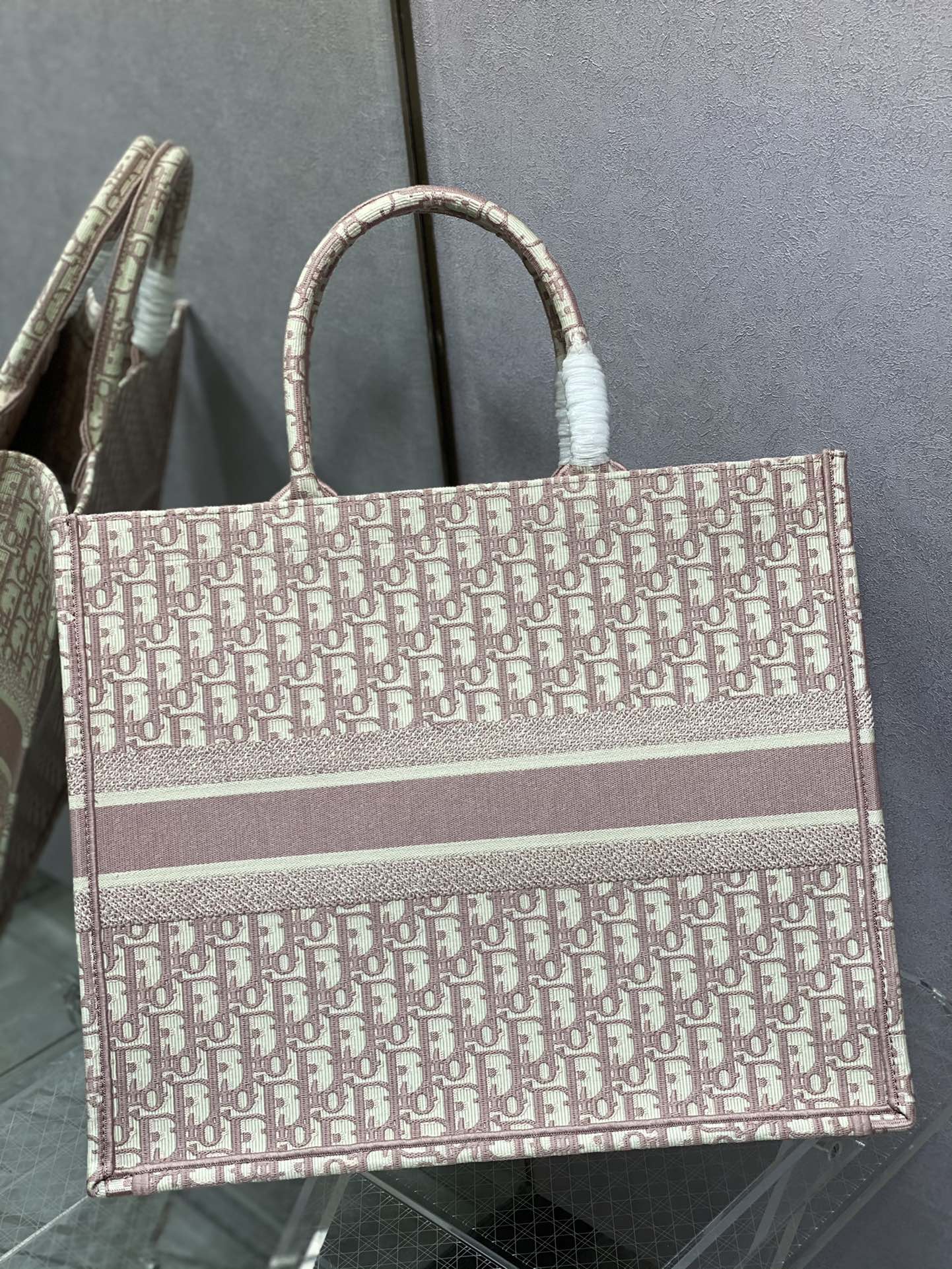Dior Book Tote-大號41.5cm-粉色老花