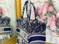 Dior Book Tote-小號36.5cm-深藍椰樹