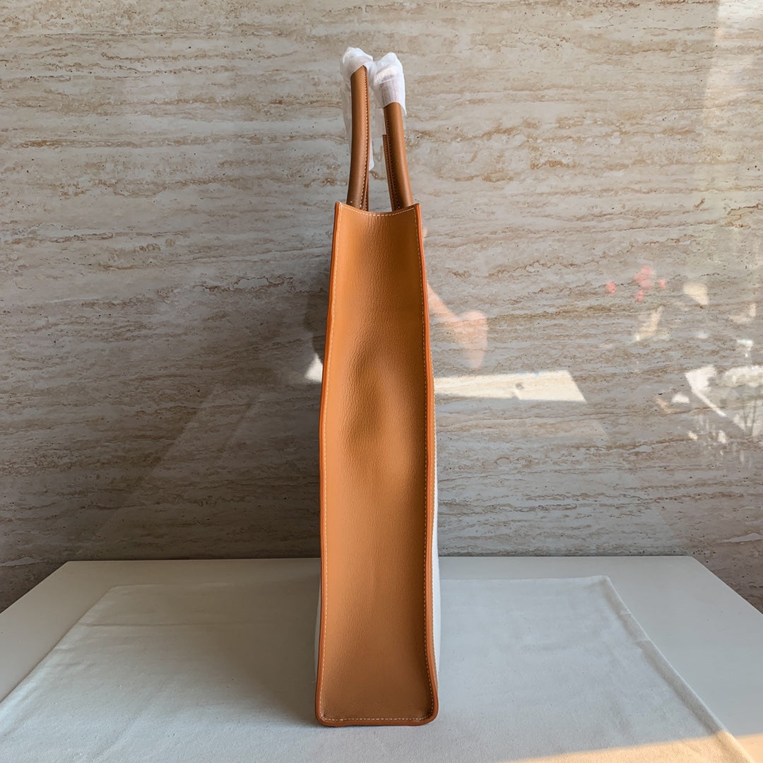 賽C家-CABAS CELINE 豎款印花帆布和小牛皮手袋