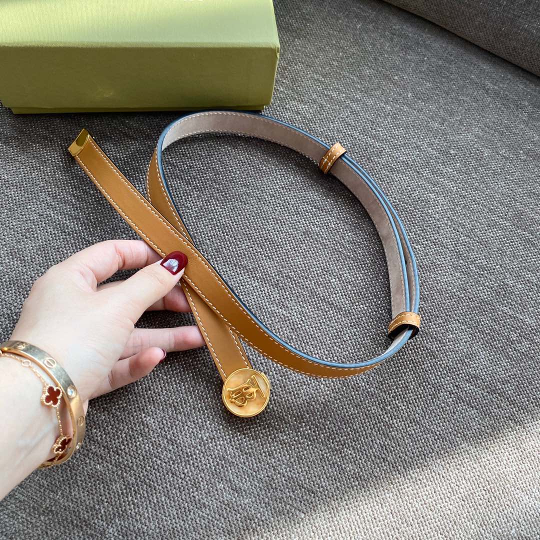 巴B家-咖色皮帶-2.0cm