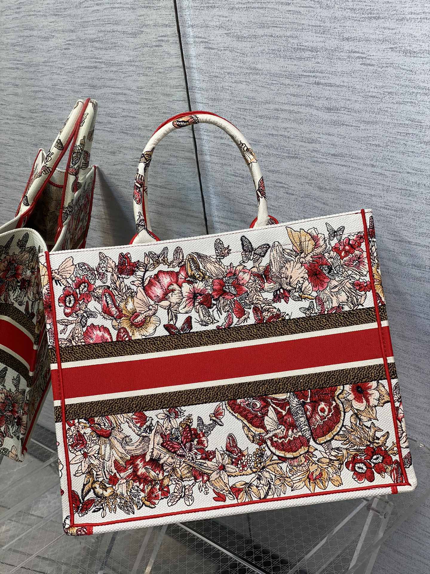 Dior Book Tote-大號41.5cm-蝶戀花刺繡