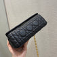 Dior Caro 小號20cm-黑色小牛皮