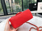 小香家-2019春夏 CF包方胖子 羊皮 紅色金扣 17cm